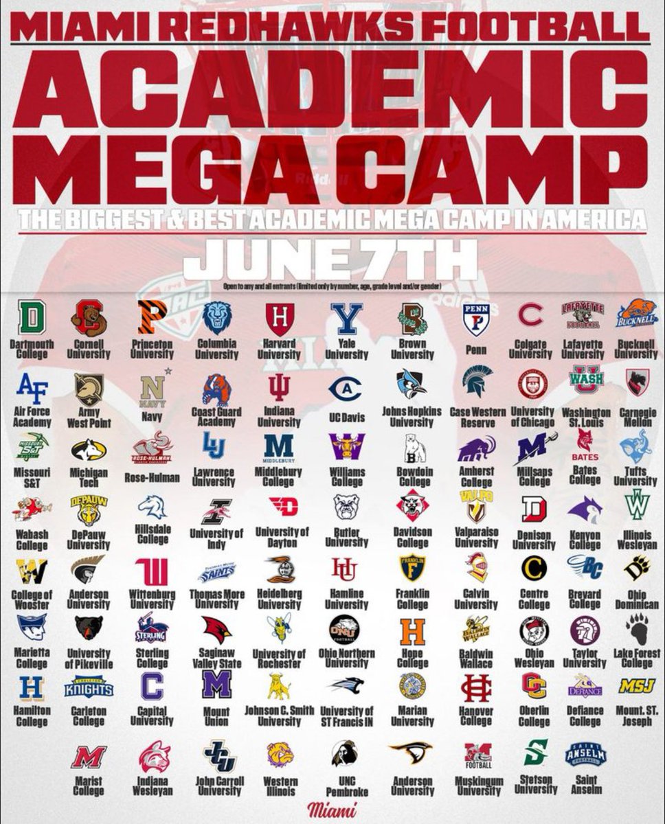 Jonny Becker (@coachbecker_mu) on Twitter photo 100+ Coaches in one place⁉️ YOU DO NOT WANT TO MISS THIS‼️
Register Now: …niversityfootballcamps.totalcamps.com 100+ Coaches in one place⁉️ YOU DO NOT WANT TO MISS THIS‼️
Register Now: …niversityfootballcamps.totalcamps.com