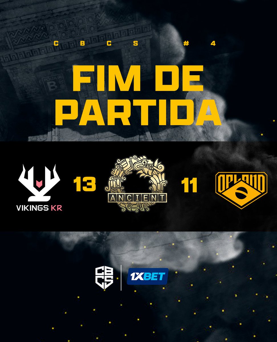 @piriajrcs @oficialoplano Final da primeira partida da MD3.

@VikingsKR 13 vs. 11 @oficialoplano 

Próximo mapa será Nuke, pick do Plano.

Assista em: 
🔗| twitch.tv/cbcs_b