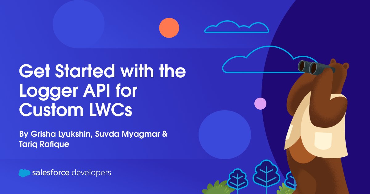 SalesforceDevs's tweet image. #SalesforceDevelopers, meet the Logger #API. 🤝
Gain insights into your custom Lightning Web Components + monitor performance, usage, and security like never before.
Check it out: ➡️ sforce.co/3ysDBVQ