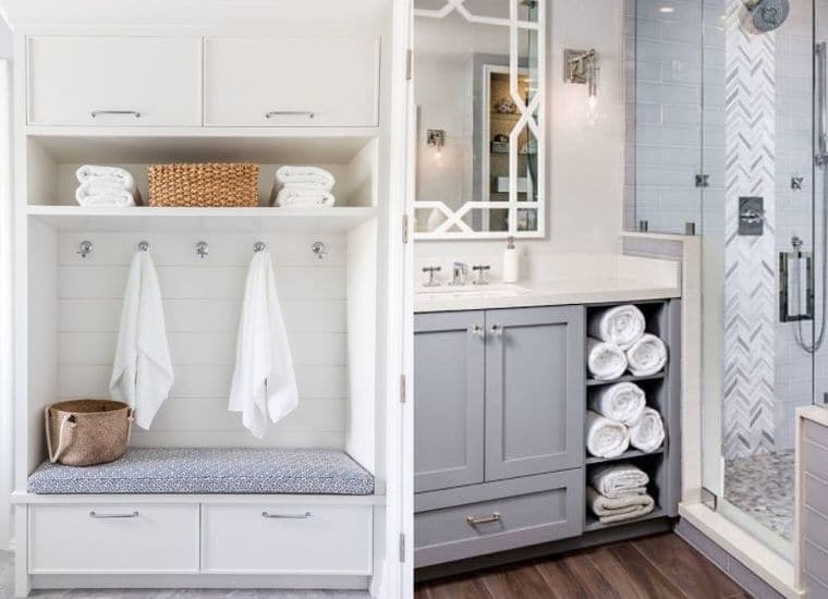 Have plenty of towels but no way to keep them organized? These towel storage ideas are inventive, beautiful, and practical. They’ll keep your bathroom decluttered. 😉 #Storage #StorageSpaces #StorageSpaceIdeas LocalInfoForYou.com/242006/towel-s…