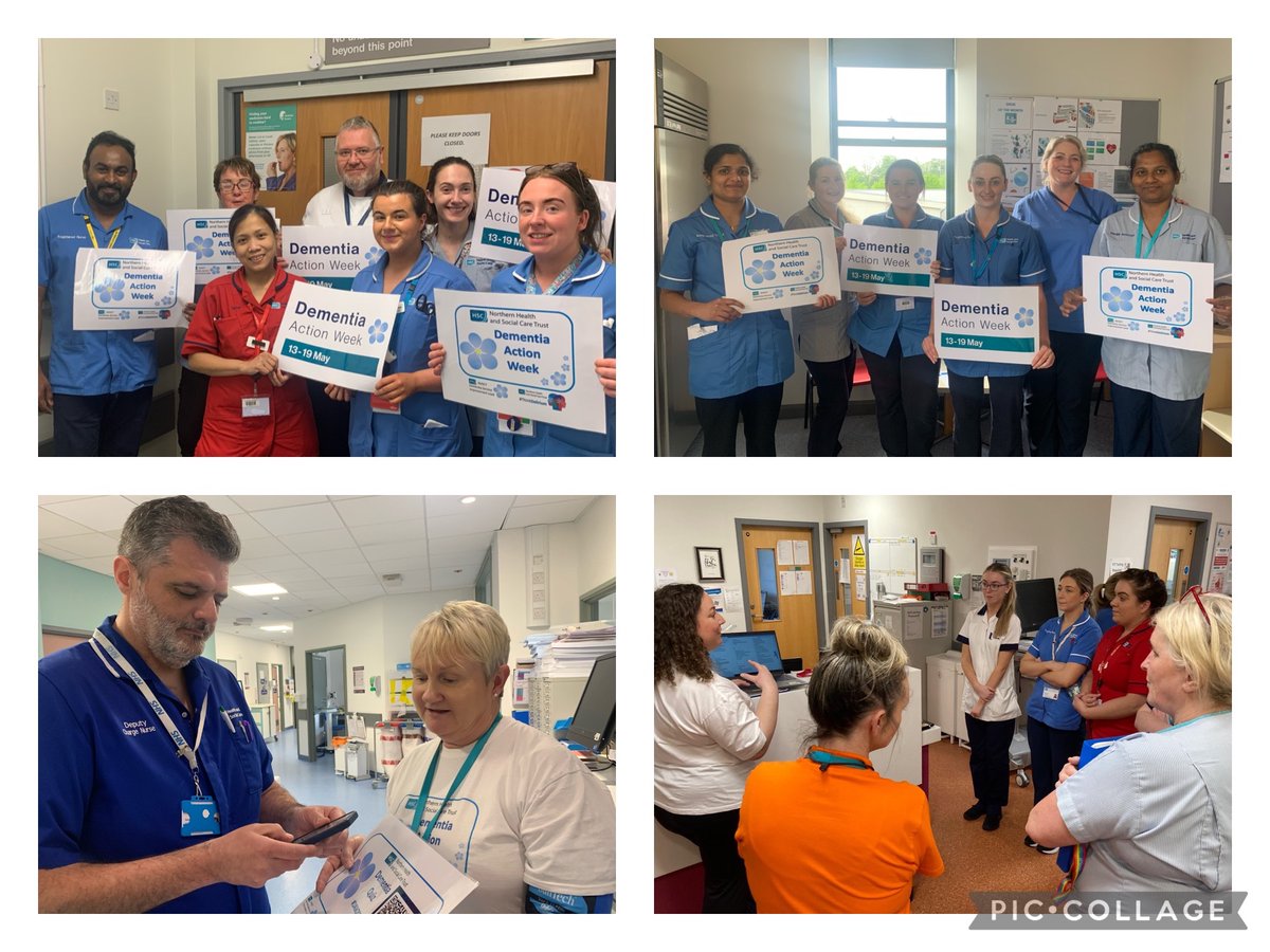 Day 2️⃣ of #DementiaActionWeek
Our Roadshow Pop-Up Quiz arrives in Antrim Area Hospital #TeamNORTH
We visited our CoE, Respiratory, Medical, Cardiology &amp; Surgical wards raising awareness about our new ‘Dementia in Hospitals Hub’ for staff &amp; encouraged training attendance #DAW2024