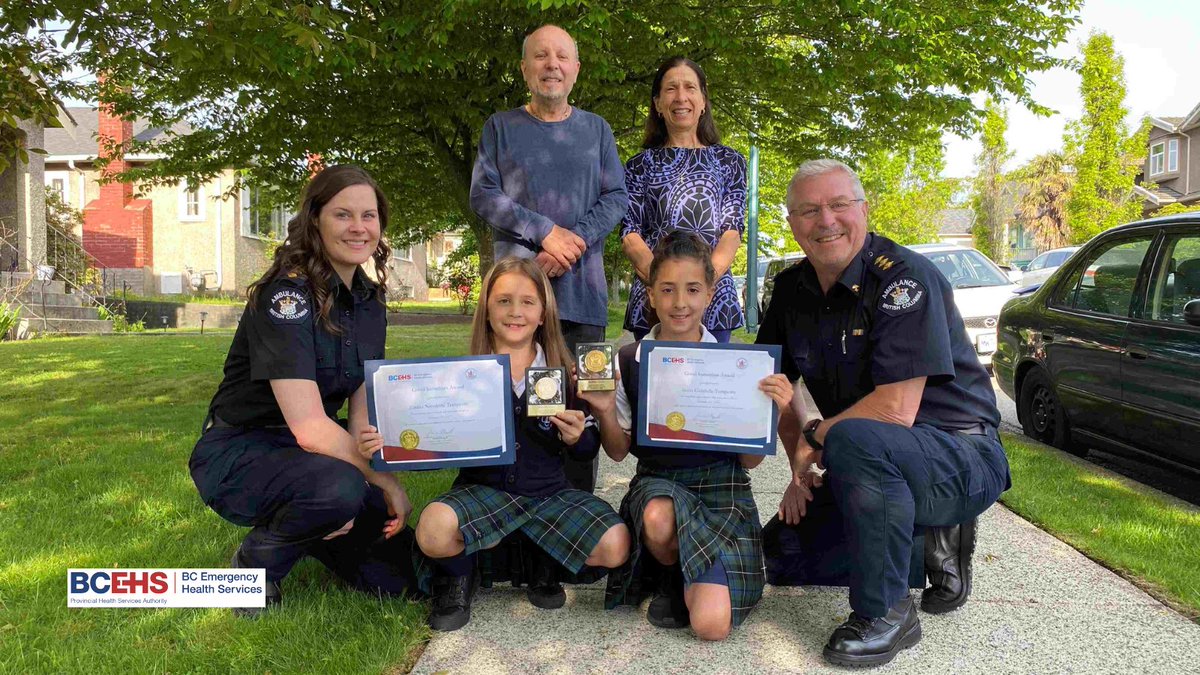 Today, we were honoured to present Good Samaritan awards to Emilia and Siena who called 911 after their grandmother fell down the stairs in Vancouver last December. Learn tips on how to teach your children about 911. ow.ly/W9nL50RGs1s