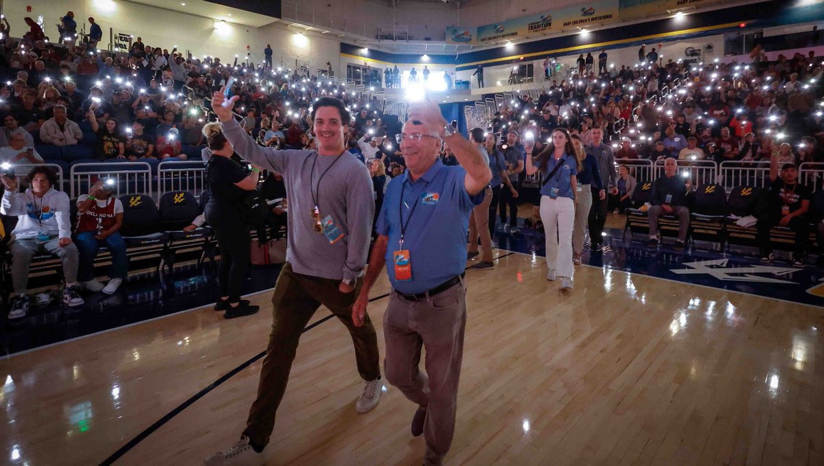 Much more than a game ➡️ Check out these pics from the 'Light the Way' moment at the inaugural #RadyChildrensInvitational honoring the holiday fundraiser hosted by @radychildrens.