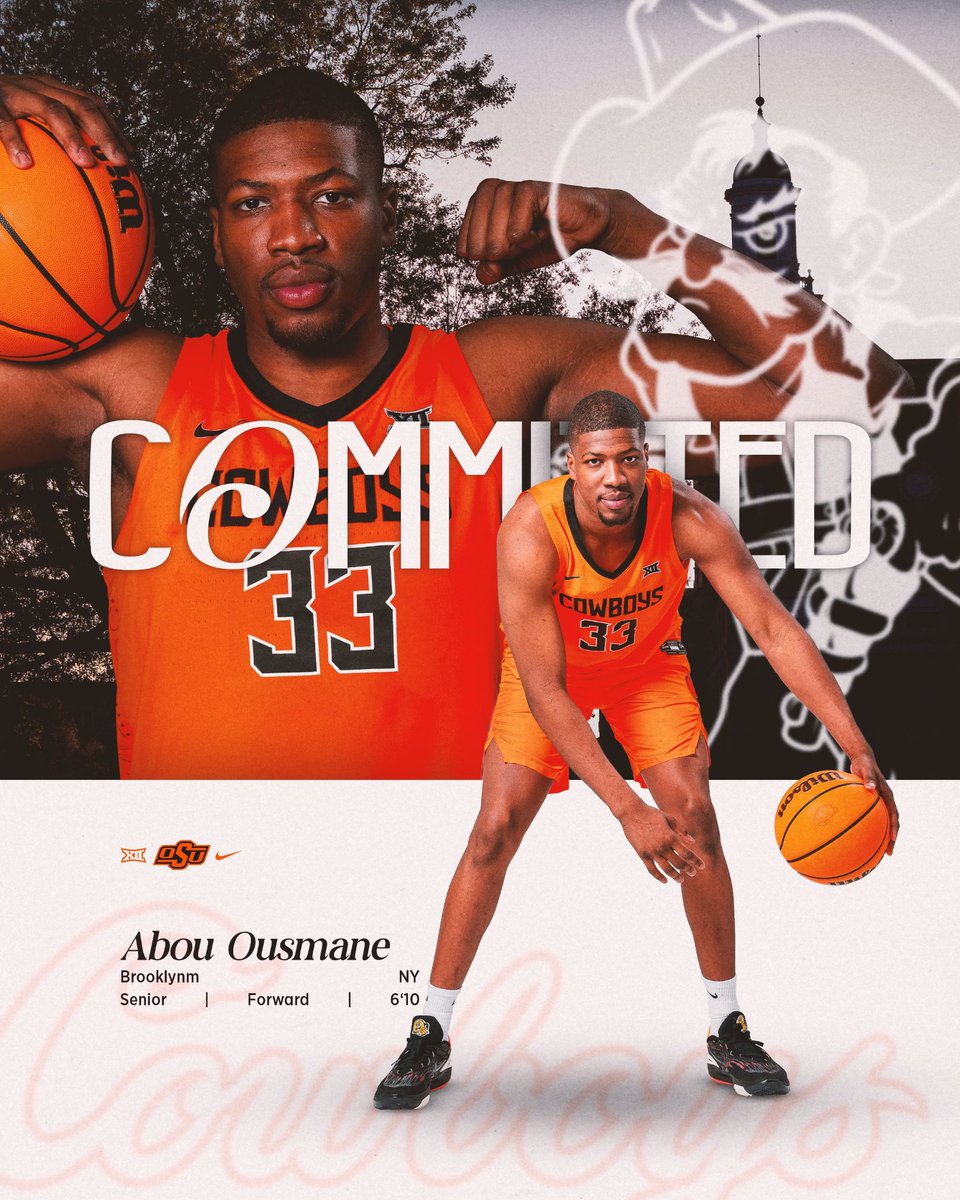 NEWS: Xavier transfer Abou Ousmane has announced he’s committed to Oklahoma State and Steve Lutz. Ousmane began his career playing three seasons at North Texas before playing just last season at Xavier. He averaged 6.7PPG, 6.4RPG, 1.3APG and 1.2BPG this season.