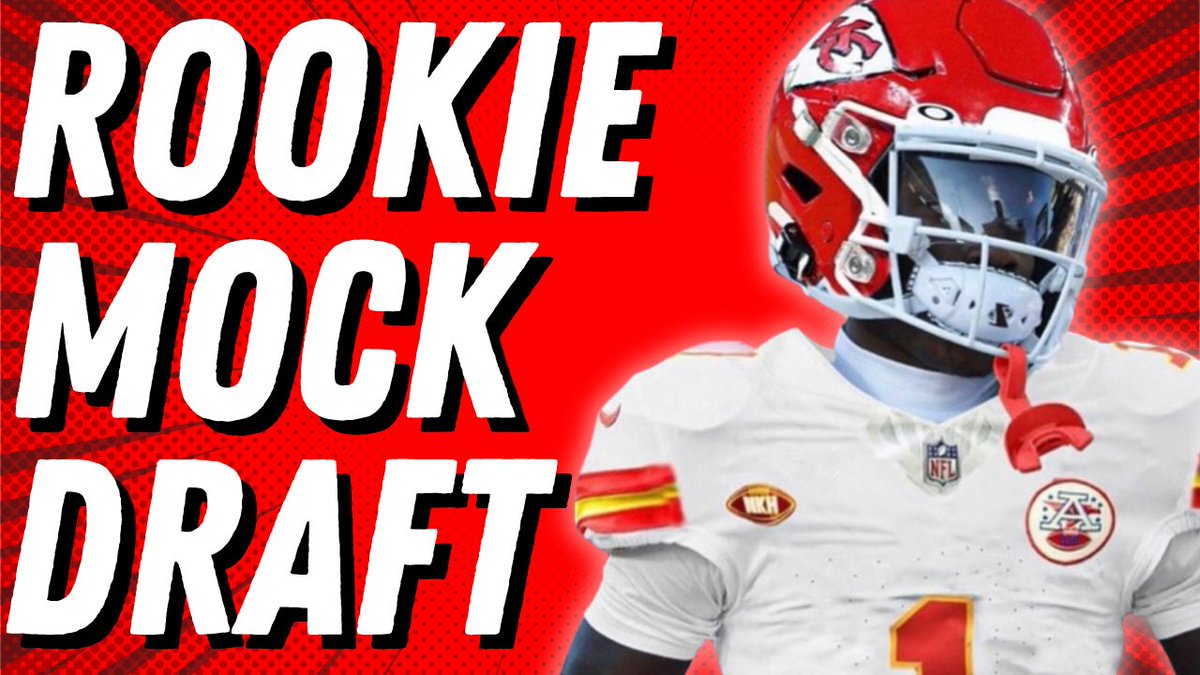 ROOKIE MOCK DRAFT LIVESTREAM! @FFChalmers & @FFDelly will be LIVE TONIGHT @ 8:45 ET If you have rookie drafts coming up, you don’t want to miss this! 📺:youtube.com/live/CaGmAJHUO…