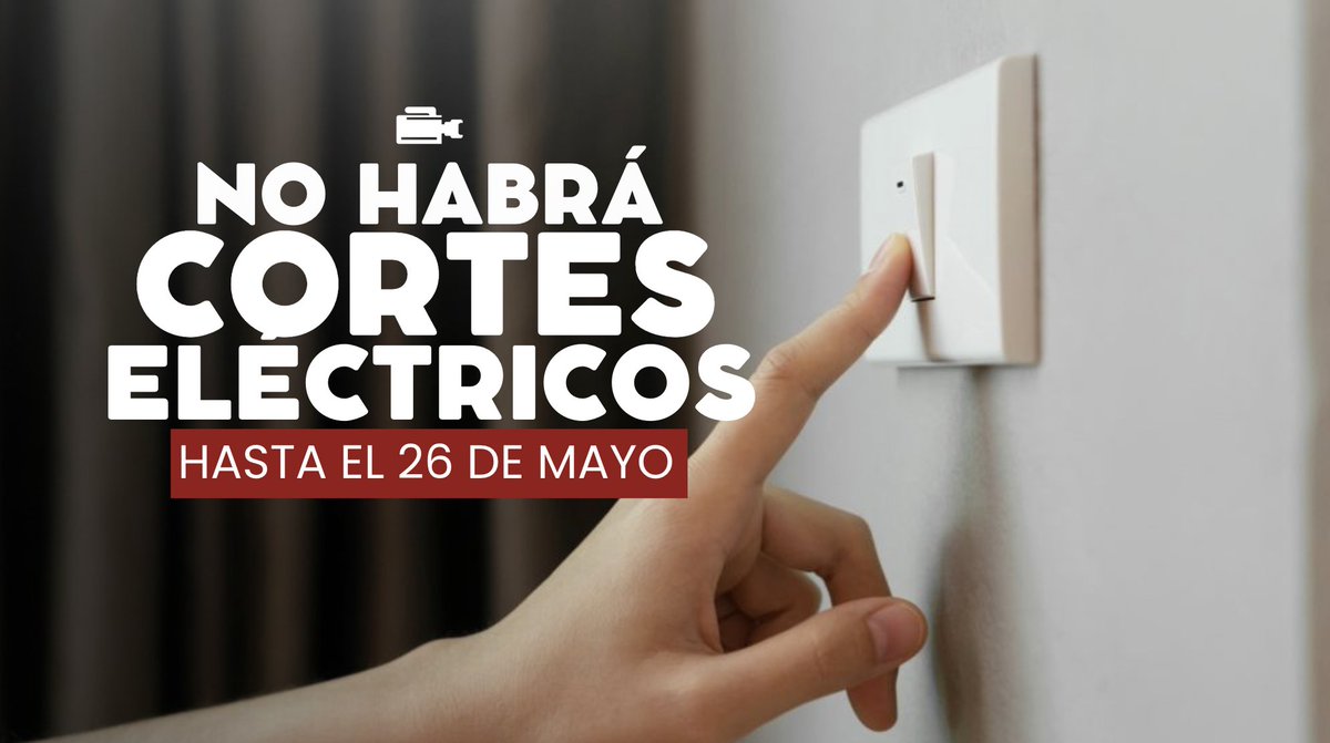 Hoy, el ministro Roberto Luque, informó que debido a las condiciones hidrológicas favorables, los cortes de energía se mantienen suspendidos hasta el 26 de mayo.