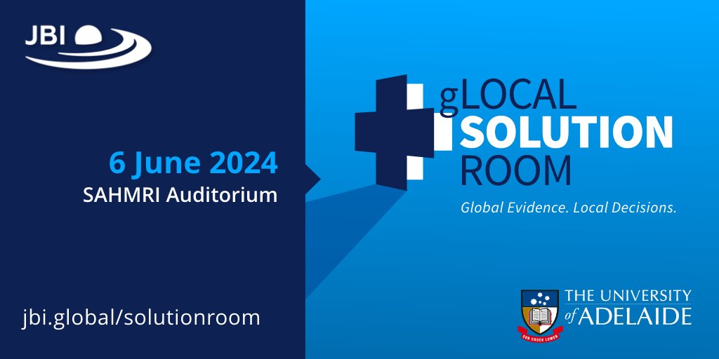 Join us for the #JBISolutionRoom, 6 June @sahmriAU Auditorium, an event focusing on the contribution of fundamentals of care - care activities needed for everyone regardless of diagnosis, setting or acuity - to address challenges & embrace opportunities.👇 ow.ly/epzV50R85jE