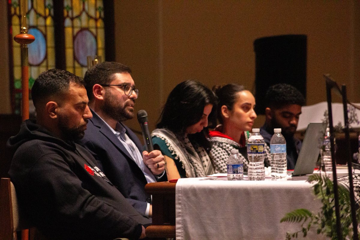 At our @uscpr_action Gaza teach in this evening in Washington, DC, as part of the ongoing commemoration of the Nakba. As we are faced with the ongoing genocide in Gaza, we hold the last 76 years of the Nakba in mind for just why this has all unfolded. Photo credit to @Lau_Bast