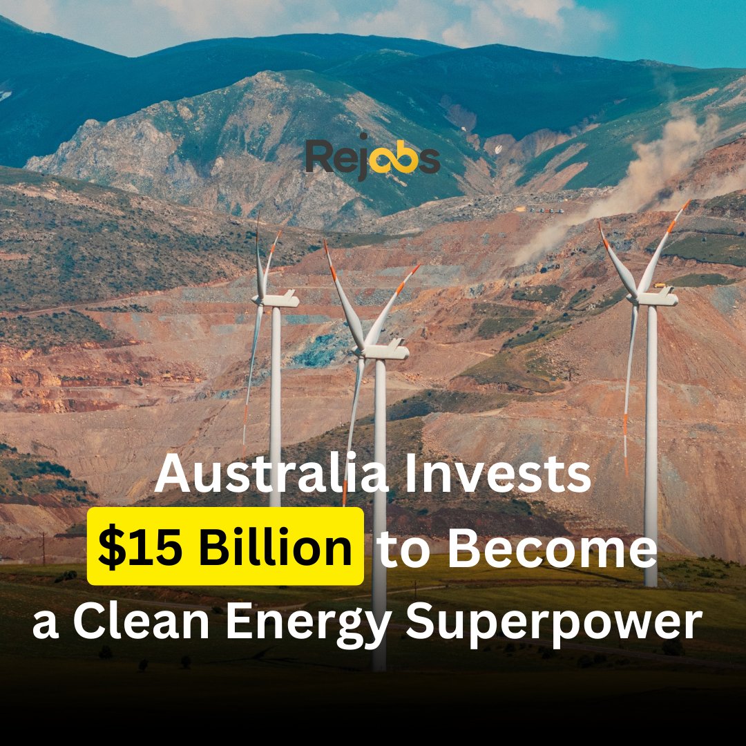 Australia announces a significant AUD$22.7 billion investment (approximately $15 billion) dubbed #FutureMadeinAustralia to accelerate its #cleanenergy transition.

The plan focuses on three key areas:

Ramp Up Renewables: Unlocking $65 billion in renewable energy capacity for