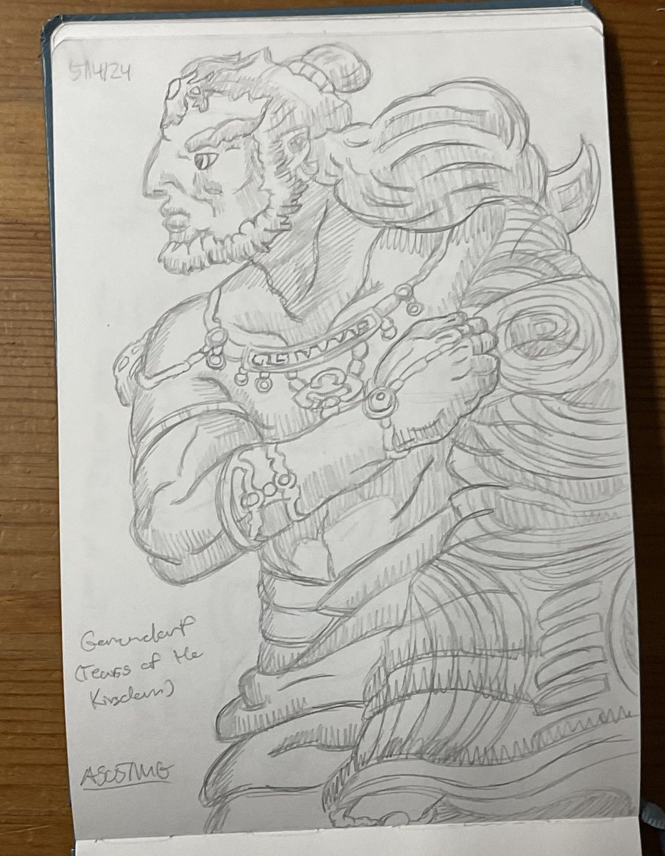 Today at school, I drew Ganondorf based from his Tears of the Kingdom look, and honestly… I feel genuinely proud by how astounding this sketch I did of the Gerudo Demon King looks.

❤️/🔄s  are welcomed!

#ArtistOnTwitter #AS05 #Ganondorf #TOTK #TraditionalArt #Zelda