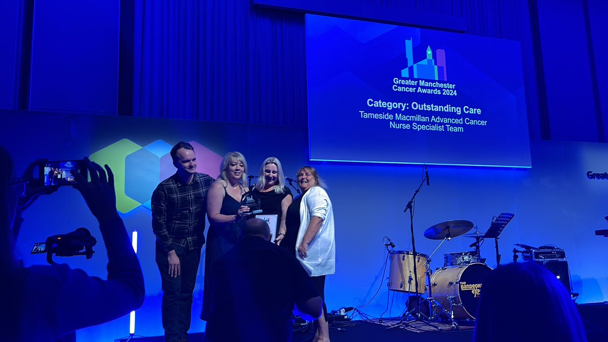 🏆 WINNER - Outstanding Care 🥇Tameside MacMillan Advanced Cancer Nurse Specialist Team Recognising the outstanding care provided to patients! #GMCancerAwards24 | @GM_Cancer