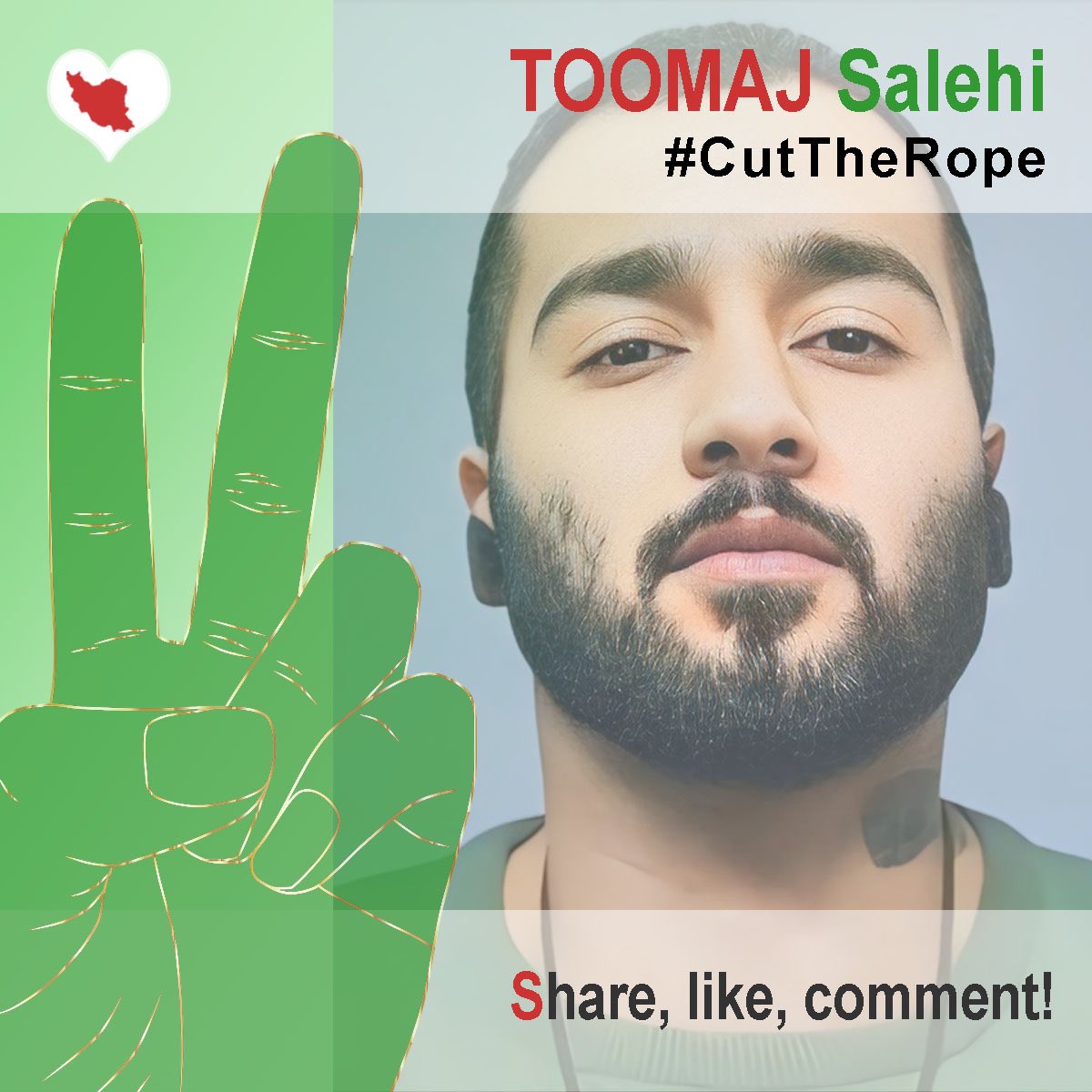Iranian Rapper Toomaj Salehi Sentenced to Death for Songs Critical of Government ,Be his voice
#FreeToomaj‌
#ToomajSalehi 
#CutTheRope
#FreeSpech 
#IranRevoIution 
#OpIran 
#Anonymous