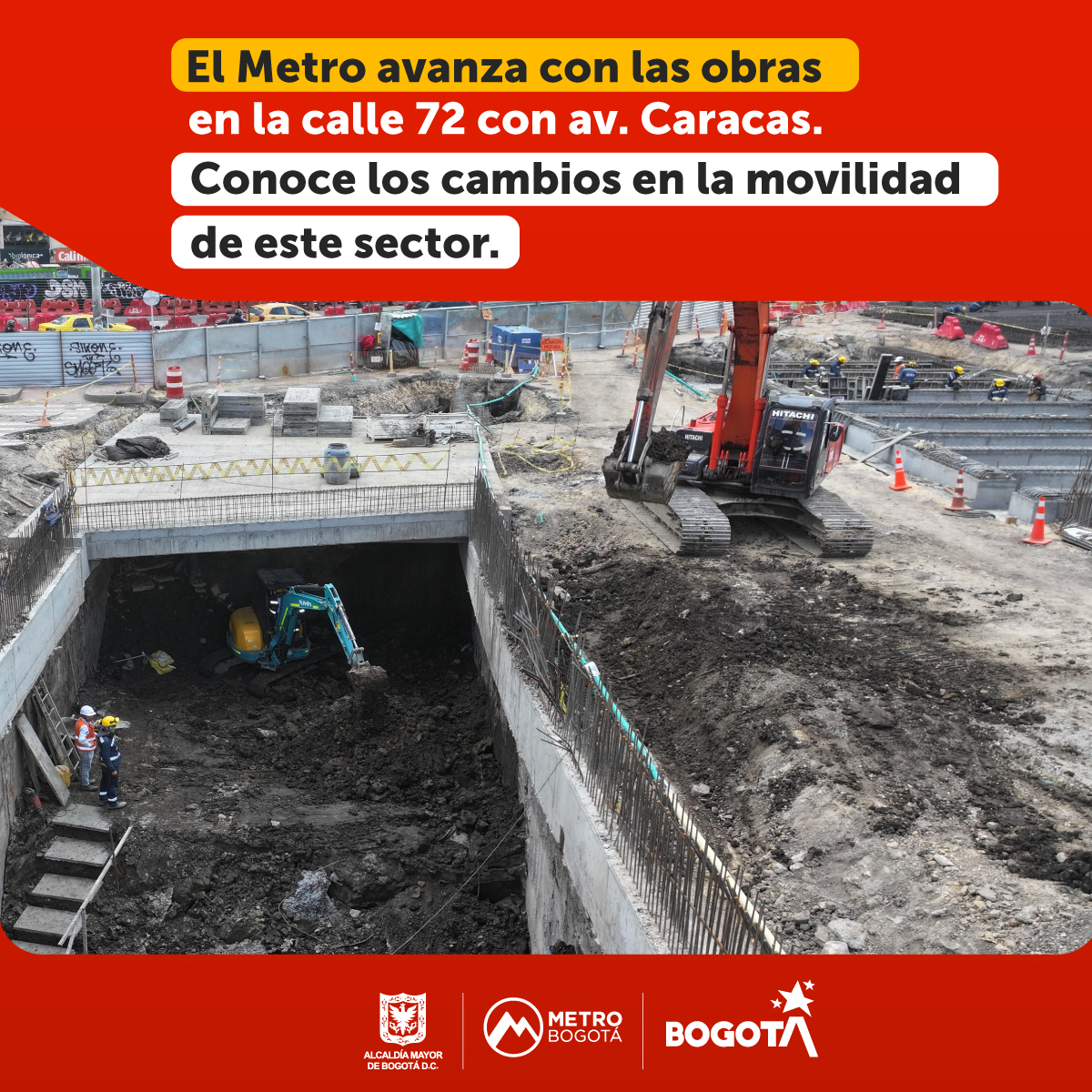 🚨#ElMetroAvanza y a partir de hoy, martes 14 de mayo, se realizará el cierre de la calzada para carros particulares sobre la av. Caracas, desde la calle 69 hasta la 76, en el costado oriental, y de la calle 71 hasta la 77, en el costado occidental. Conoce más…