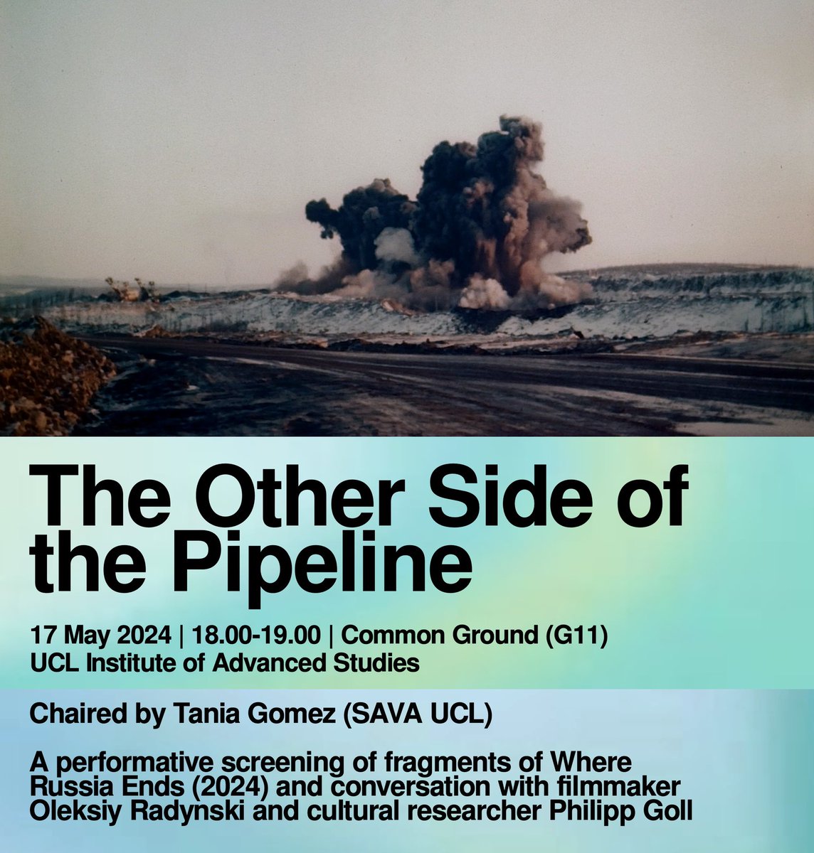 📍Performative screening of fragment of When Russia Ends and conversation with Oleksiy Radynski and cultural researcher Phillip Goll. 
Chaired by Tania Gomez (SAVA UCL)

17 May | UCL 
Link for registration in bio.