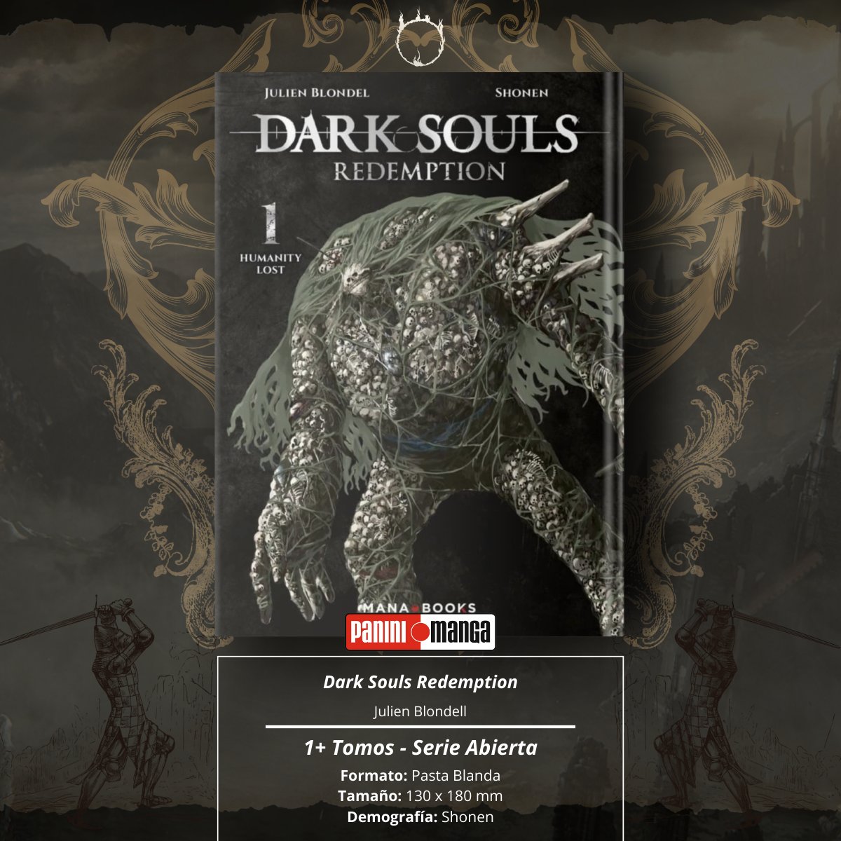 PaniniMangaMx's tweet image. Dark Souls Redemption

Una mujer es devuelta a la vida por una misteriosa marca. Sin recuerdos y sin saber porque, la persigue el Gremio de los Guardianes de Escamas. Su única salvación es un individuo imponente que guarda celosamente el secreto de su propio pasado...