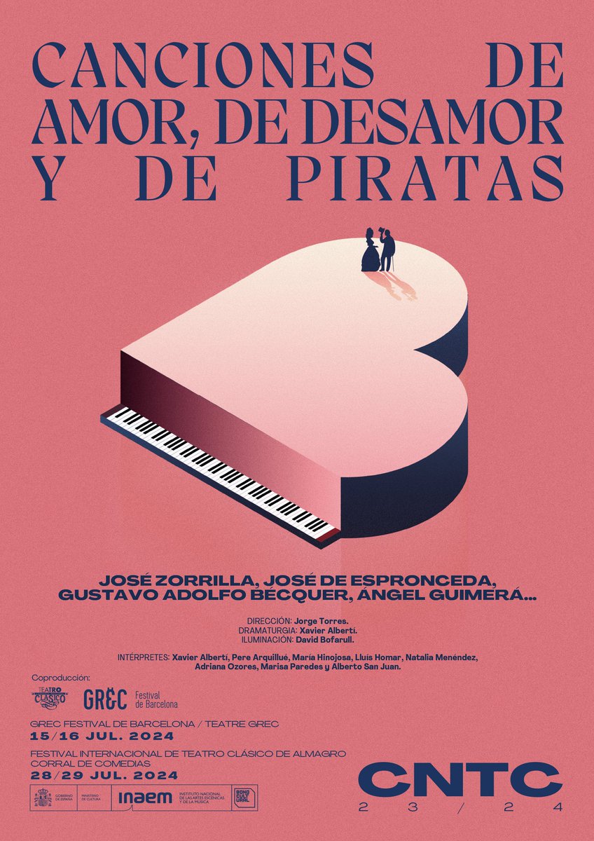 Adriana Ozores se presentará en @grecfestivalbcn 15/16 de julio y @festivalalmagro 27/28 de julio en 'Canciones de amor, de desamor y de piratas' con @TEATROCLASICO