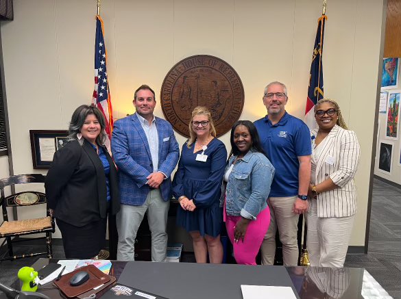 Awesome meeting with House Majority Leader, Rep. @JohnBellNC today! Advocates did a great job explaining why additional funding is needed to keep pace with other healthcare settings. Thank you Rep. Bell for your time and support of home care! @AHHCNC #HomeCareInAction