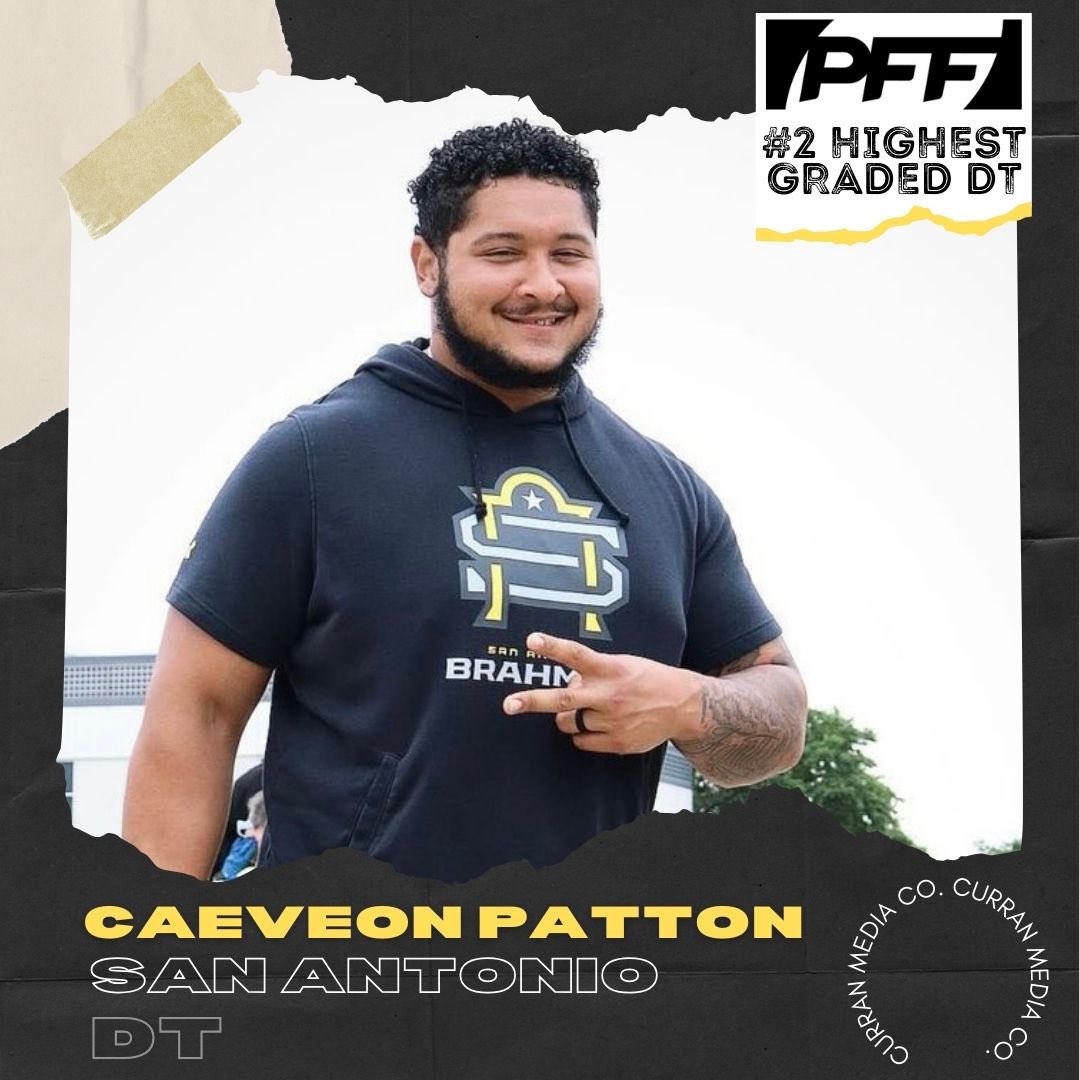 The 2nd Highest <a href="/PFF/">PFF</a> Graded DT Overall in Week 7 <a href="/Cpatton88/">Caeveon Patton</a> 👏

He was also the Leader in Sacks, 2nd Highest Graded in Pass Rush, &amp; 2nd in total pressures📈