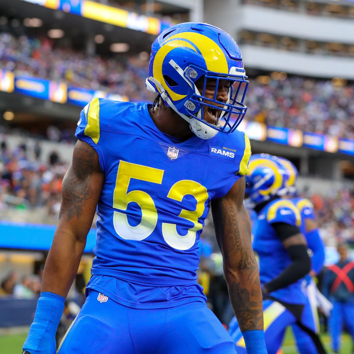 Finishing up the Rams' defense and boy, LB Ernest Jones is a baller! We need to talk more about him when discussing LBs in today's NFL. Going to have a written piece out in the coming days! #RamsHouse