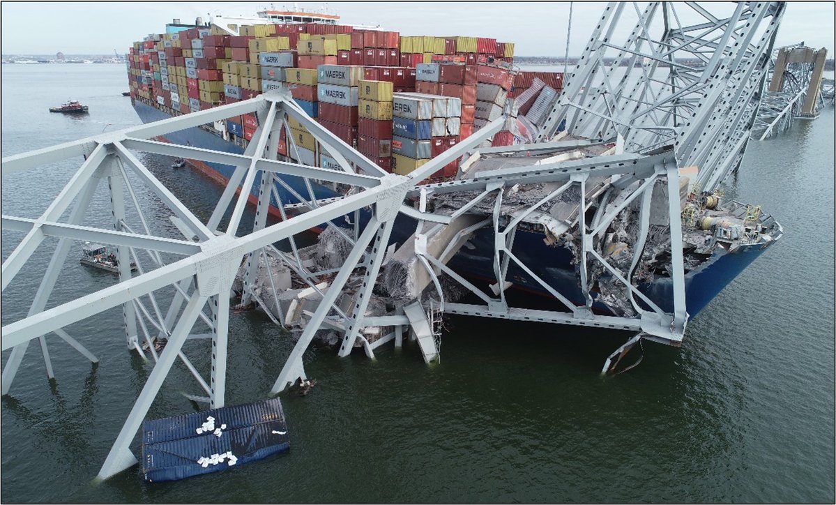 NTSB releases preliminary report on the March 26 contact of the containership Dali with the Francis Scott Key Bridge and subsequent bridge collapse in Baltimore: ntsb.gov/investigations…