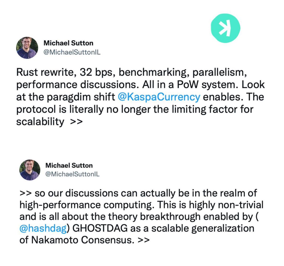The “Paradigm shift” In $kas @KaspaCurrency, the protocol is no longer the limiting factor for scalability. discussions can be in the realm of high performance computing #bitcoin/#litecoin/PoW maxis, eyes on #kaspa $doge $dash $btc $ltc #ltc $xmr $eth $cfx $etc $bch $bsv $ckb