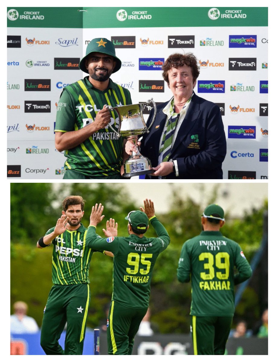 #Pakistan 🇵🇰 beat #Ireland 🇮🇪 3 Match #T20I Series 2-1 (10-14 May, Dublin) 🏏 Most Runs - #BabarAzam & #MohammadRizwan (132 Runs) Most Wickets - #ShaheenAfridi (7 Wickets) #IREvPAK #IREvsPAK #PakistanCricket #IrelandCricket #CricketNews #CricketTwitter