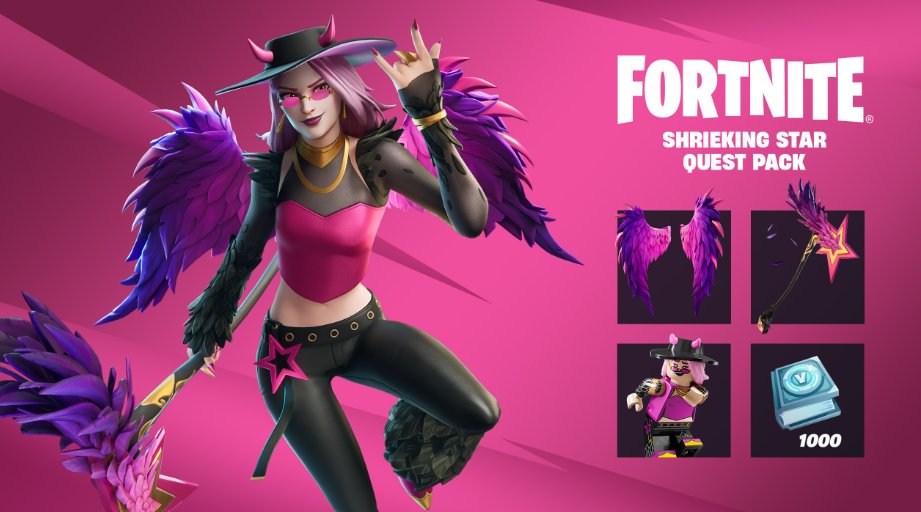 CONCOURS : Tente de gagner ce pack avec un skin, une pioche, un sac à dos ET 1000 VBUCKS !
 
Pour participer :
- Me follow <a href="/FrostyQuinn94/">FrostyQuinn94_JS</a>  
- Like + RT 
- Tag 2 gens dans les commentaires

Tirage au sort MERCREDI 22 MAI !