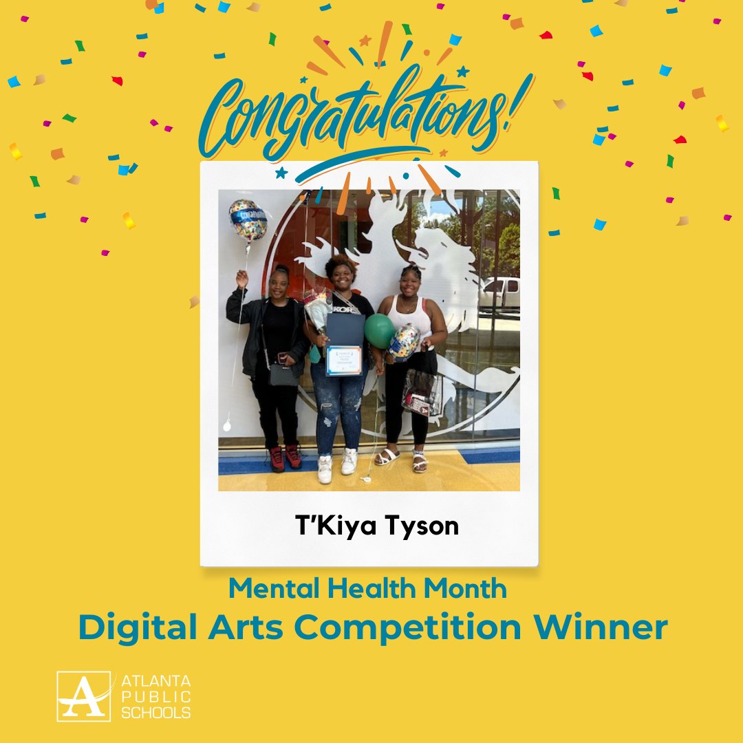 ✨ Congratulations to the district’s Mental Health Digital Art Contest winners: Benjamin Armstrong, Chandler Barron, and T’Kiya Tyson! 
Over 100 scholars participated in the “Activate Compassion: Intentional Support for Self & Others” contest for Mental Health Awareness Month. ✨