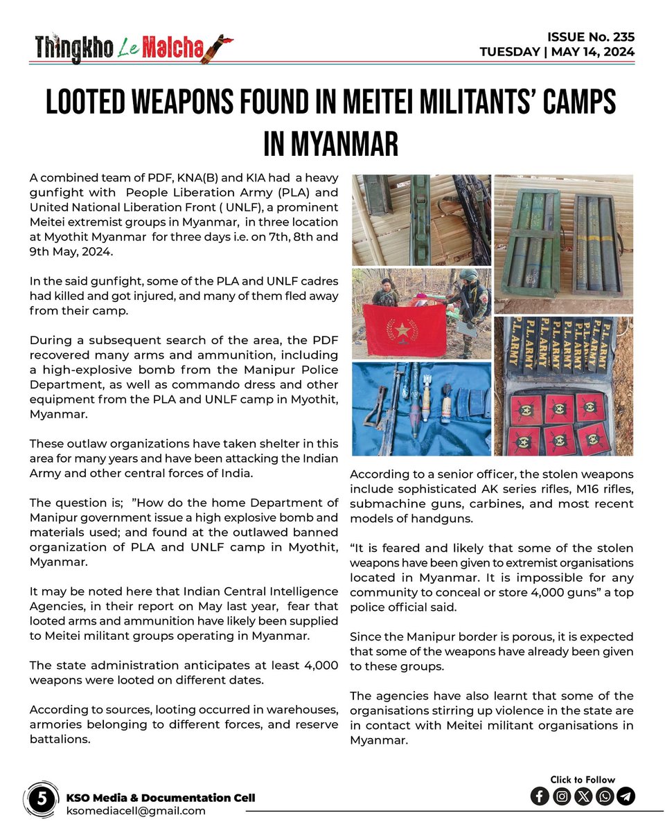 Looted weapons found in meitei Militants camps in myanmar 
#MeiteiWarCrimes  #MeiteiNarcoTerrorists  #MeiteiAtrocities