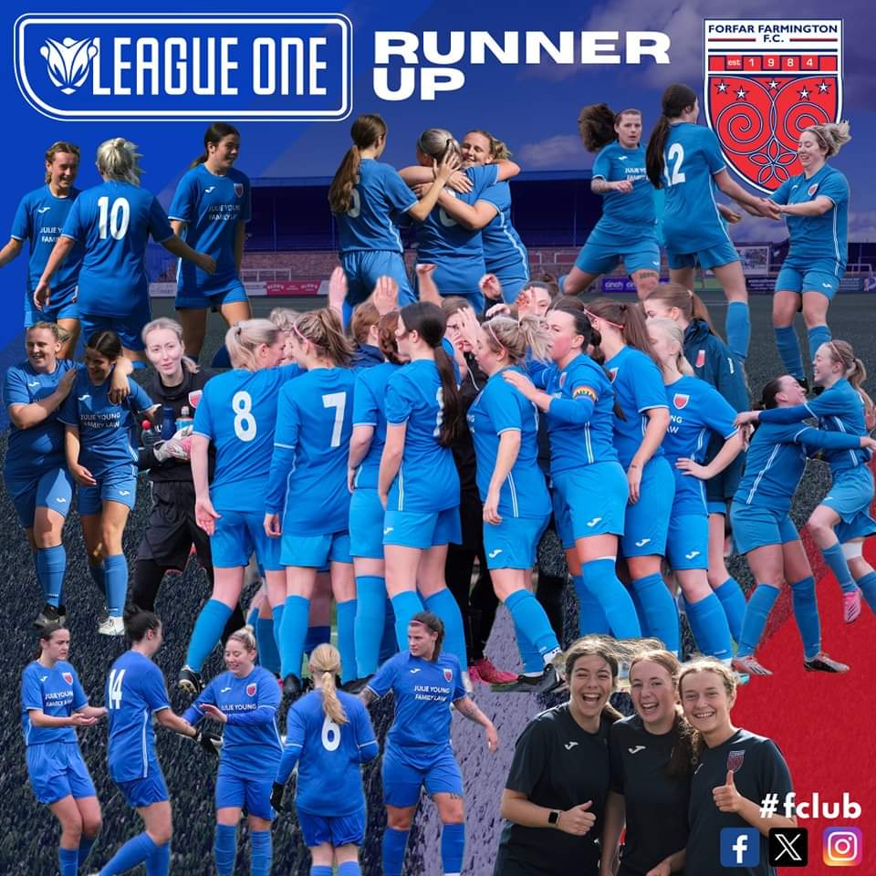 After Sunday's results we have secured runner-up position in #swfleagueone 👏💙⚽️ Going into our final game this week v Bonnyrigg Rose we celebrate our secured promotion place to #swfchampionship for season 2024/25. 

Congratulations team #fclub 💙⚽️

#SheCanSheWill