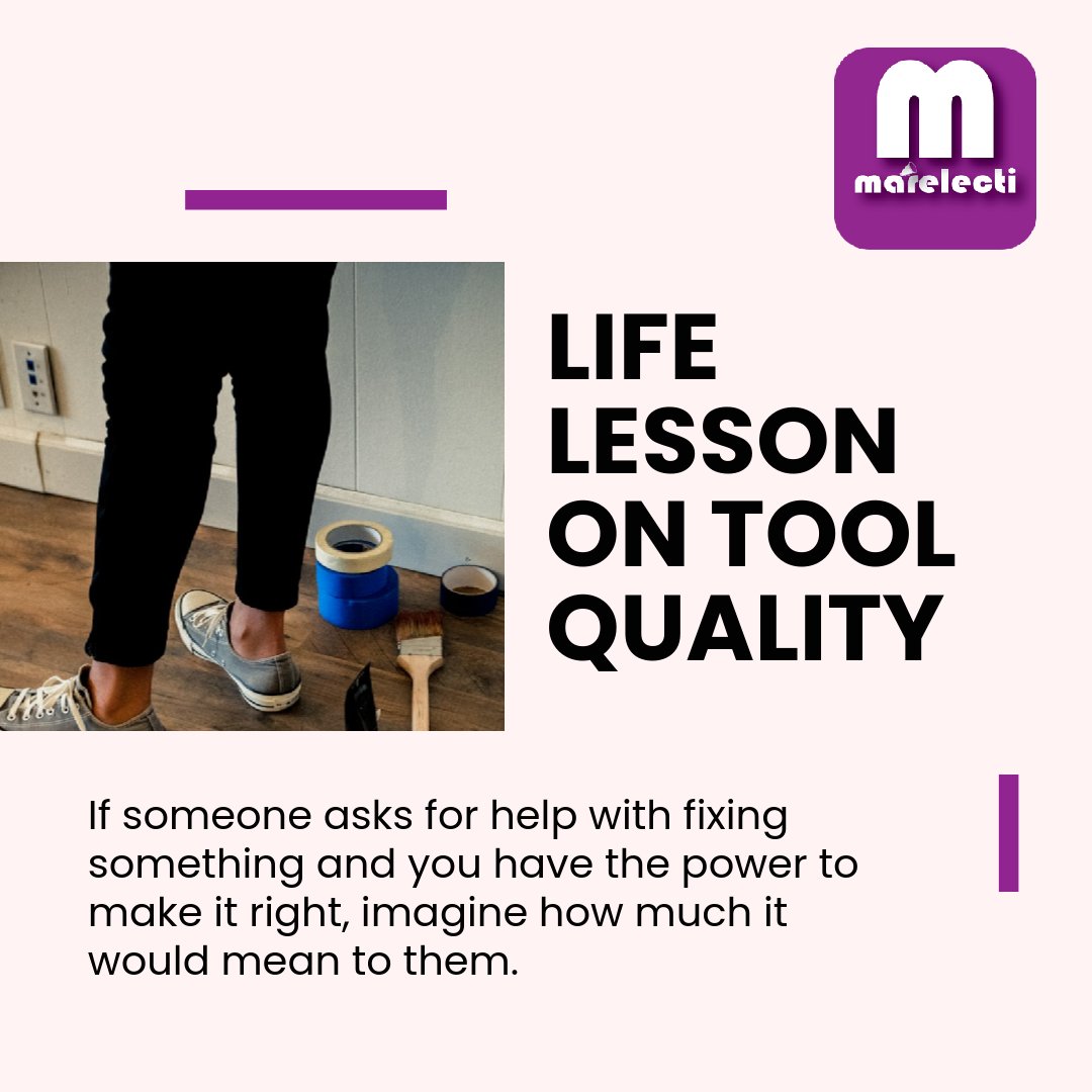 That's exactly why quality and reliability in tools are non-negotiable. 🛠️ Just like you'd want someone to lend you a sturdy hand, you need tools that won't let you down when it matters most. At Marelecti, we stand by this principle, ensuring our products meet your high