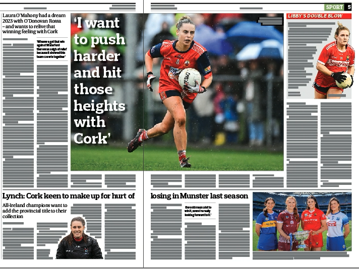 In Thursday's @SouthernStarIRL we look ahead to both the @MunsterLGFA & @MunsterCamogie finals as @CorkLGFA & @CorkCamogie go for glory. We chat to Laura O'Mahony & Molly Lynch ahead of the provincial finals. 📱 Digital: subscribe.southernstar.ie/plans