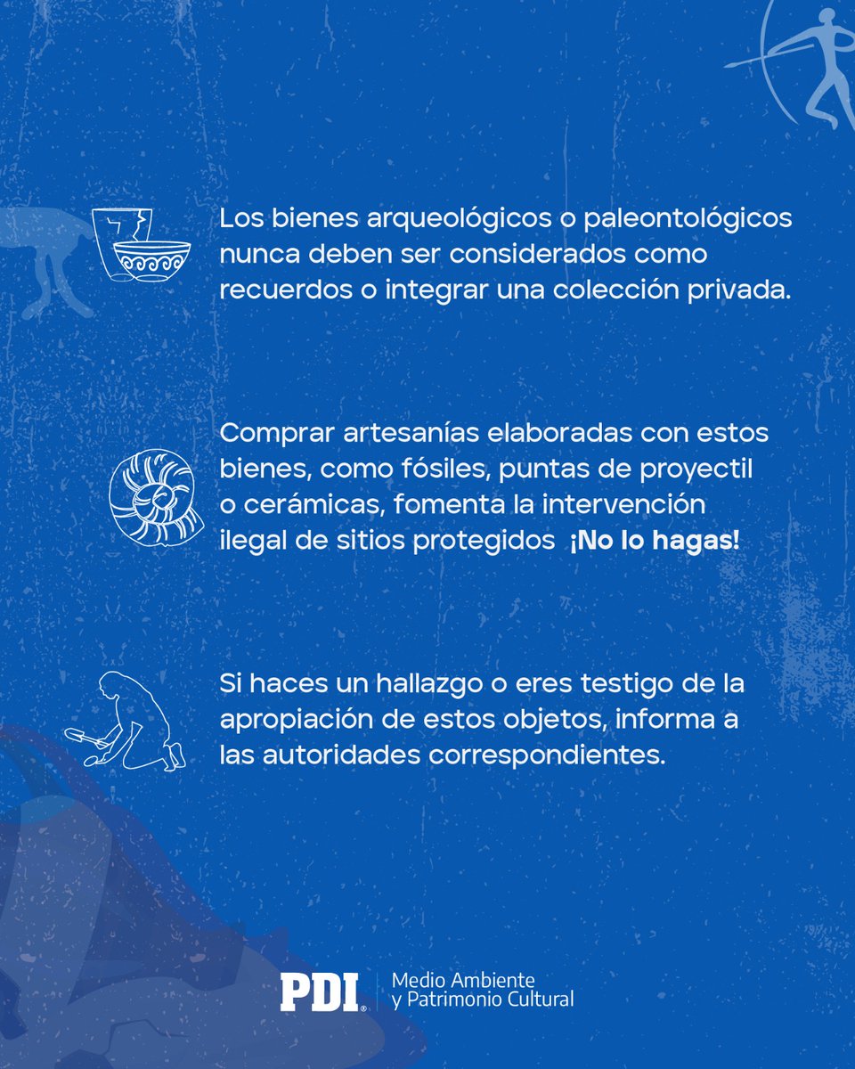 ¡Cuidemos nuestro patrimonio! Para preservar la riqueza paleontológica y arqueológica de nuestro país es importante respetar las leyes y medidas que buscan proteger estos bienes. Infórmate, denuncia⚱️🦕🏺🗿