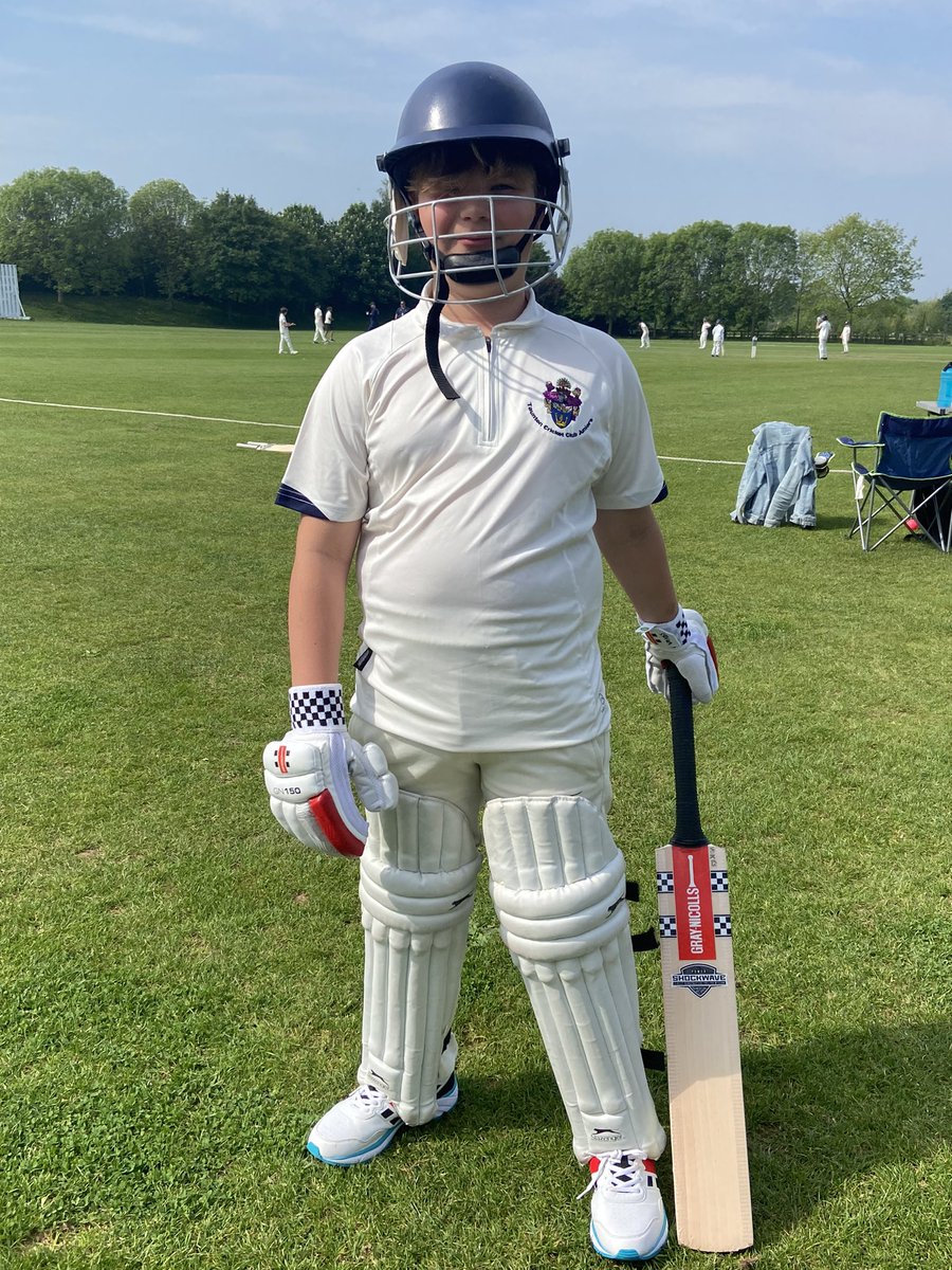 Wished my dad was still here to watch his youngest grandchild play his beloved sport. Turns out hardball is fun 🏏 Somerset or Yorkshire??!! 🏏