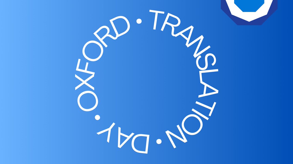 SAVE THE DATE — This year, the annual Oxford Translation Day will take place on Saturday, 15 June! Oxford Translation Day celebrates literary translation with a vibrant range of workshops, readings and talks, culminating in the award of the Oxford–Weidenfeld Translation Prize.