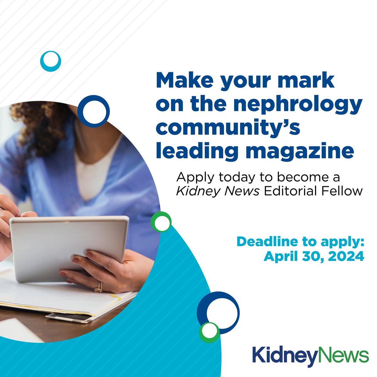 Attention Fellows: Today is the last day to apply for the Kidney News Fellowship Program! Don’t miss your chance to participate in the editorial process & learn from top-notch editors! Submit your application before time runs out bit.ly/KNFellowship @kdjhaveri @ASNKidney