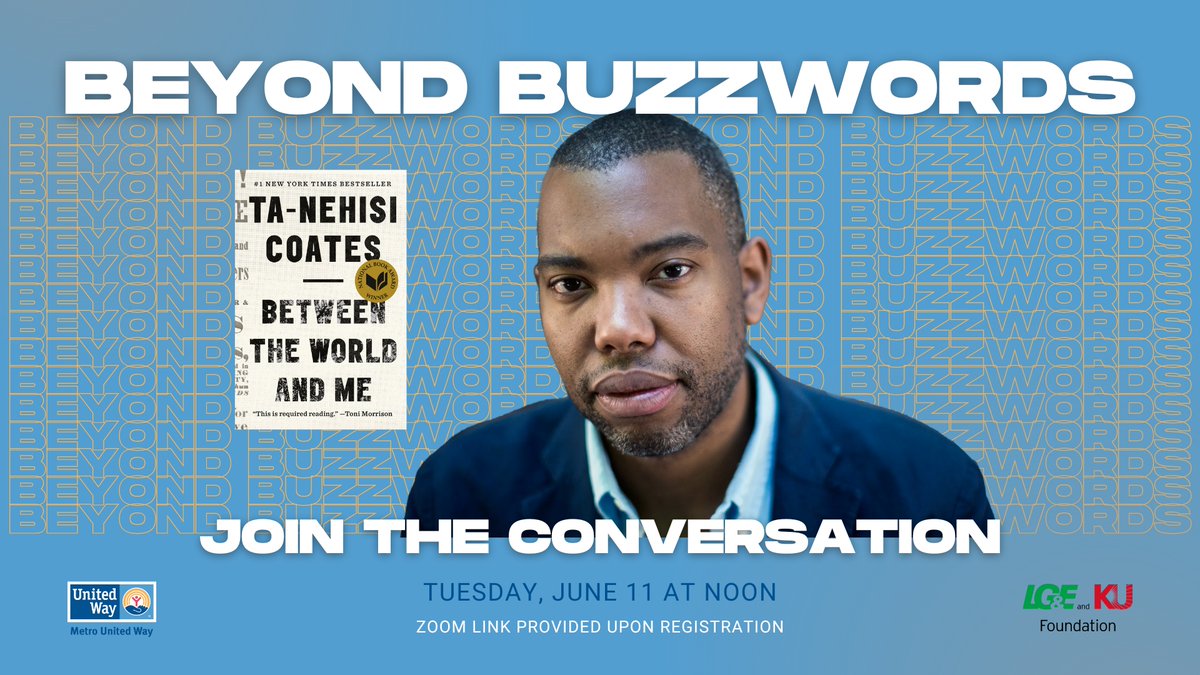 MetroUnitedWay's tweet photo. You don't want to miss this FREE event!
Ta-Nehisi Coates is a bold and influential storyteller who is not afraid to tackle issues on race.
He joins us for Beyond Buzzwords on June 11 from noon to 1 p.m. Link to register in replies!
#LIVEUNITED #BeyondBuzzwords #free #event https://t.co/Kb71AauDiW