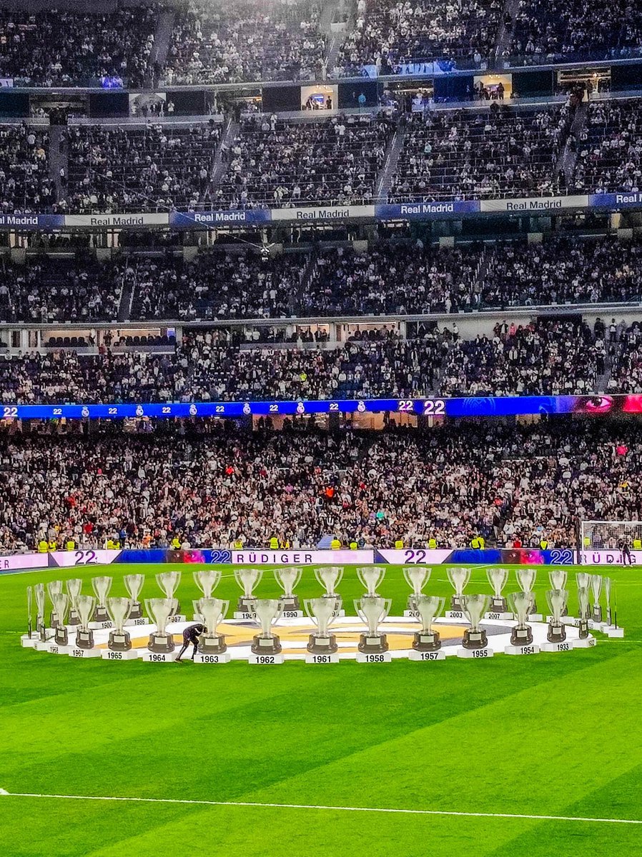 Simbolis 36 trofi Liga Spanyol yang pernah dimenangkan oleh Real Madrid