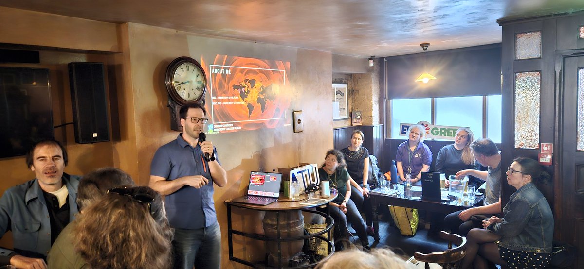 Final talk of Pint of Science Sligo 2024 with Brad Cownden from UCD #pint24 @pintofscienceIE @atusligo_ie @atu_ie @ATU_ResearchIE