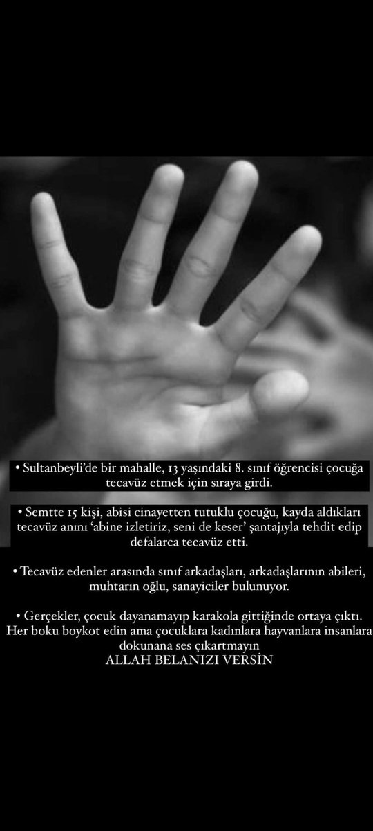 #ÇocukSusarSenSusma