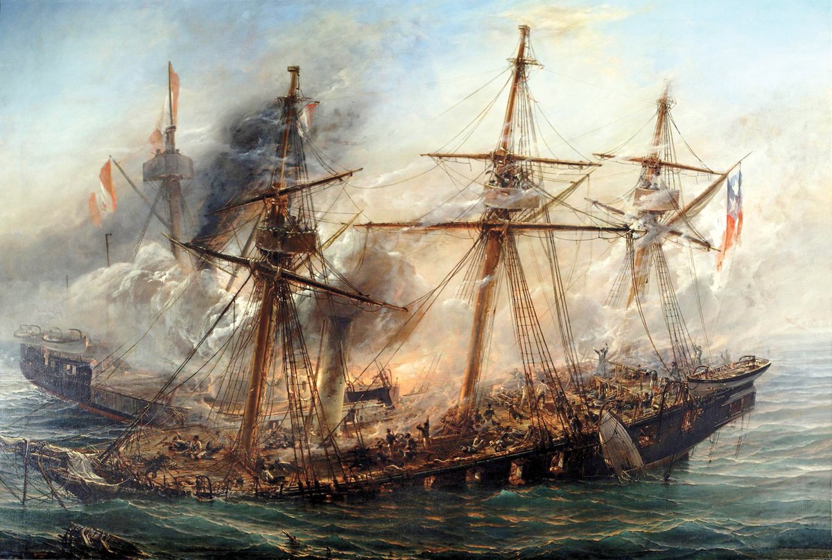 Thomas Somerscales
1842-1927
 The Naval battle of Iquique