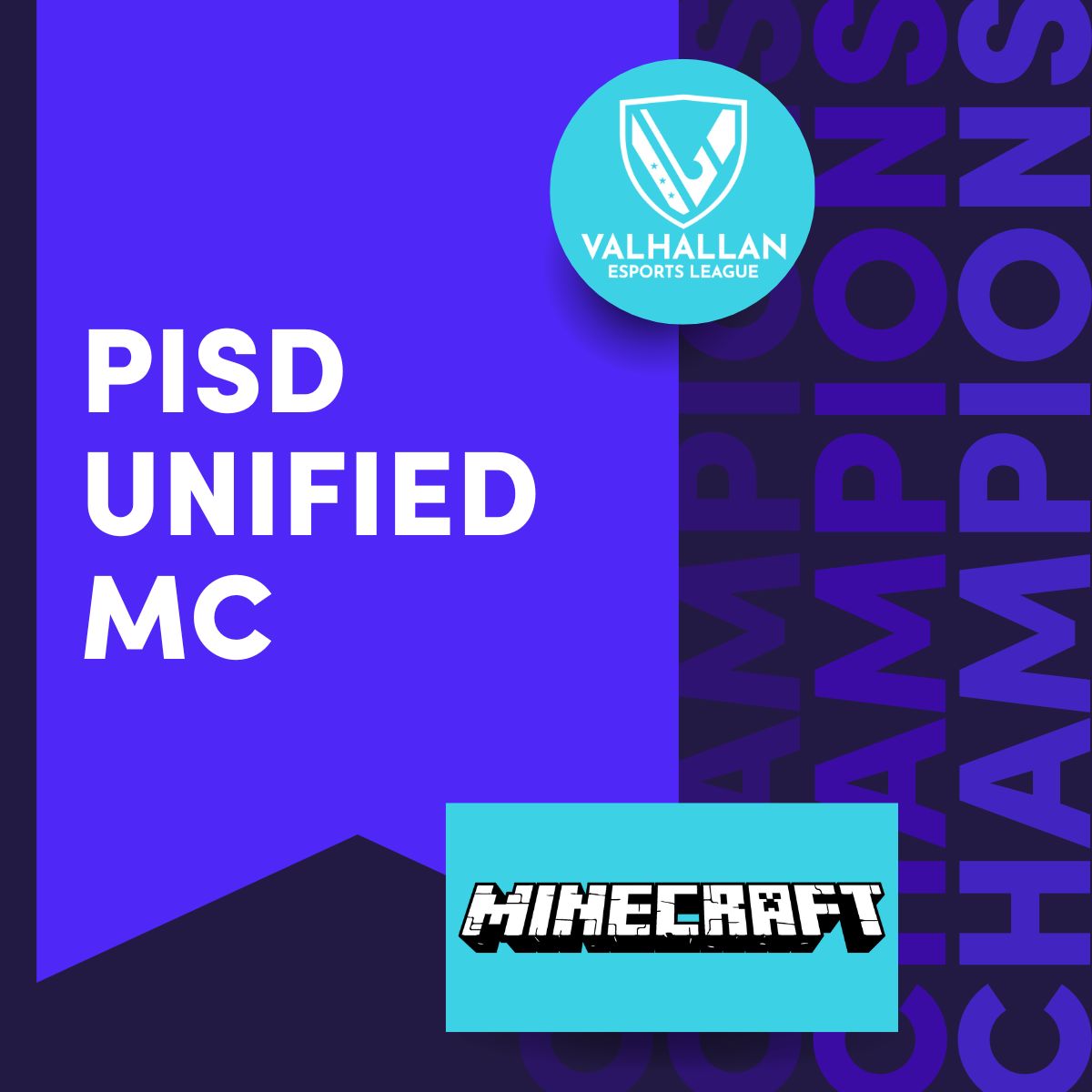 🏆 Congratulations to PISD Unified MC for dominating Minecraft in our Spring season! 
GG's to all players and coaches for their hard work and dedication! 

| #VHEL | #Minecraft | #EsportsLeague | #EsportsYouthLeague |