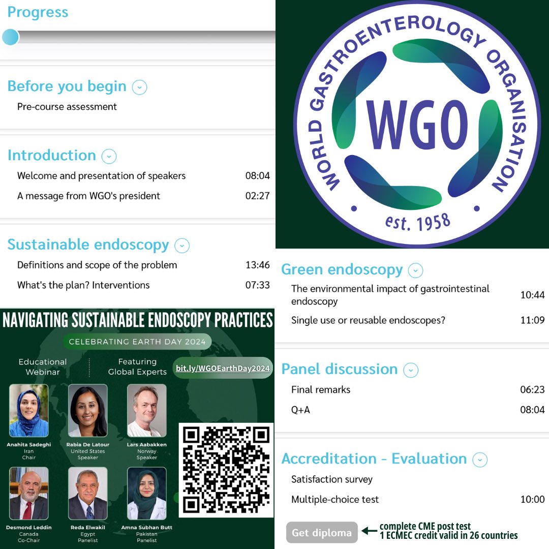 ♻️Reflecting on #EarthDay2024 with @WorldGastroOrg’s recent webinar debate on sustainable endoscopy practices with global experts. Learn about single use vs reusable, cost-effectiveness, & ecological impact. 🎥Watch & earn CME: bit.ly/WGOEarthDay2024 #OneGlobalForce #WeAreWGO