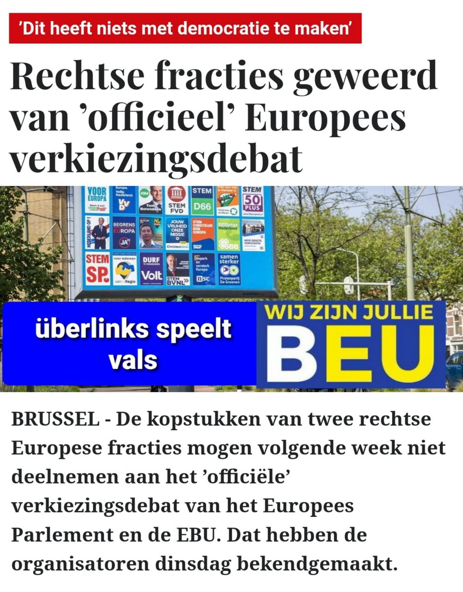 En ja hoor, vunzig #EU #Links laat zich weer eens goed in de kaarten kijken. Ze hebben de #Democratie zo hoog in het o.a. #D66 vaandel maar niet als ze dreigen te verliezen. Dan worden de spelregels gauw aangepast...#Nieuwsuur #Op1 #Renze