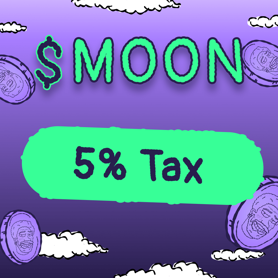 With the Solana SPL token standard we have embedded a Transfer Tax of 5%. 

This means when you transfer, buy or sell it will initiate this 5% Fee. You will notice this even when Staking your $MOON.  

It serves 3 important functions 👇