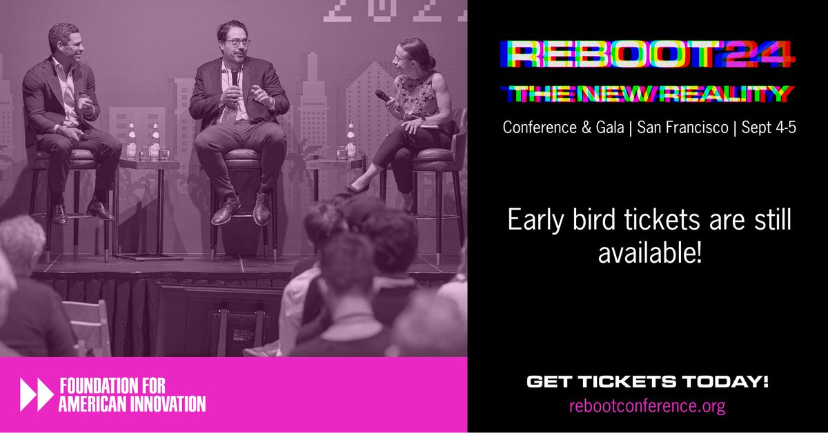 📢 Early bird tickets still available📢 🎟️: rebootconference.org Reboot: The New Reality will feature the conversations and policy debates that will shape the years to come. Join @antoniogm, @micsolana, @noUpside, @_TamaraWinter, @teddyschleifer. @SamoBurja, @rSanti97,
