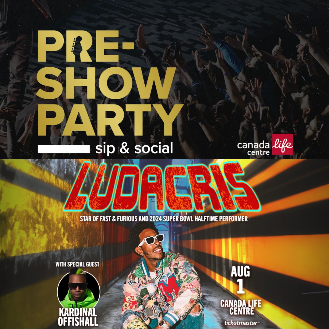 Ready for Ludacris? Join us for the Pre-Show Party: Sip & Social before the show for gourmet bites, a DJ, photobooth, and more! In the first 30 minutes, someone in attendance will win a pair of seat upgrades and a merch item! More info and tickets 👉 bit.ly/49CmKNA