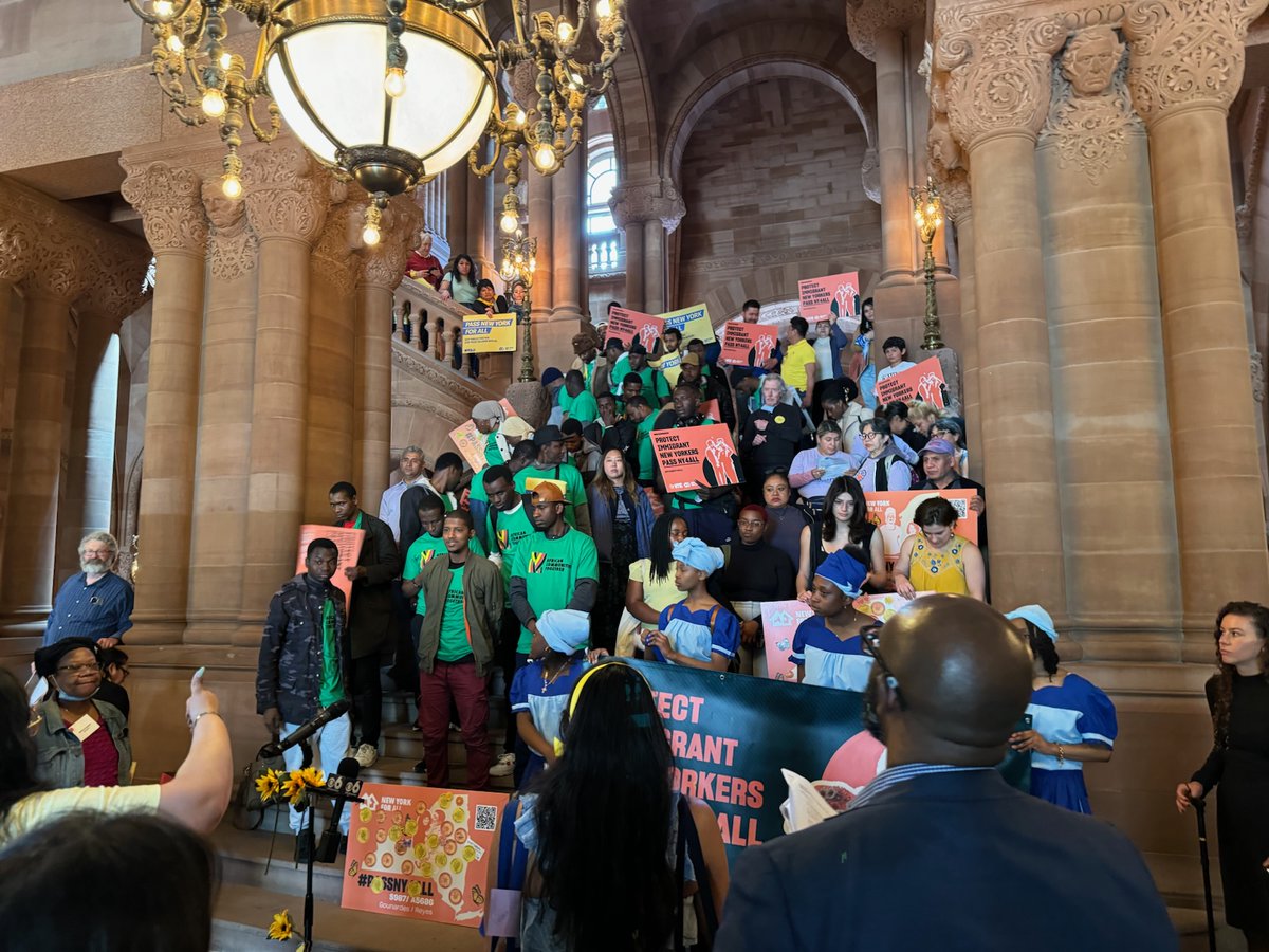Today we joined our partners in Albany to demand the urgent passage of the New York for All Act. The NYS Legislature must be a leader in the fight to protect immigrant communities, keep families together and stop collusion between ICE & police. #NY4All