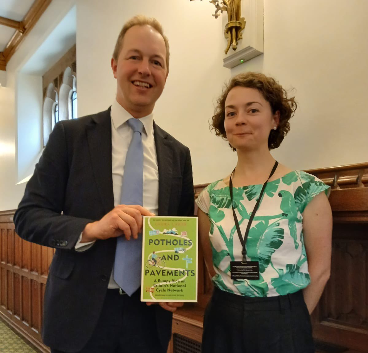 It was my great pleasure to meet Laura Laker, author of 'Potholes and pavements' in Parliament yesterday. Laura has written about the development of the National Cycle Network - although with a title like that, it could easily have been a history of Community Politics!