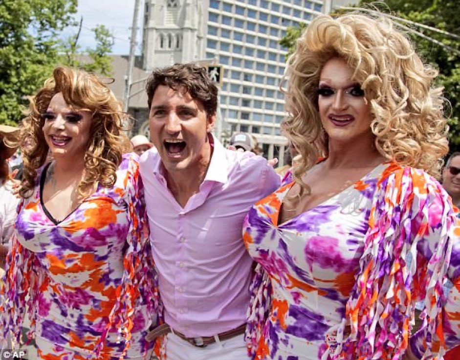 Justin Trudeau is a (gay) globalist tyrant POS.